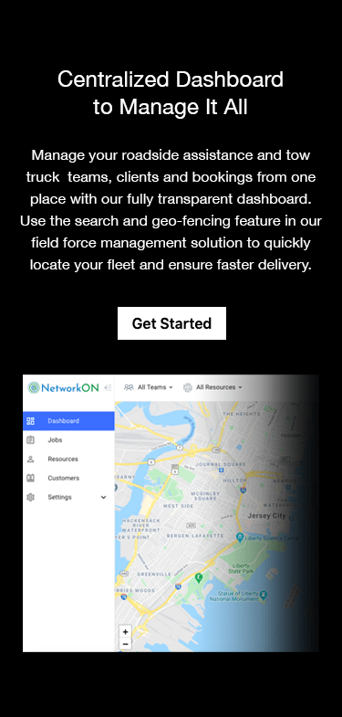 Towing Dispatch Software - Track your towing fleet and roadside assistance crew in real-time on a centralized dashboard powered with route optimization and geofencing capabilities